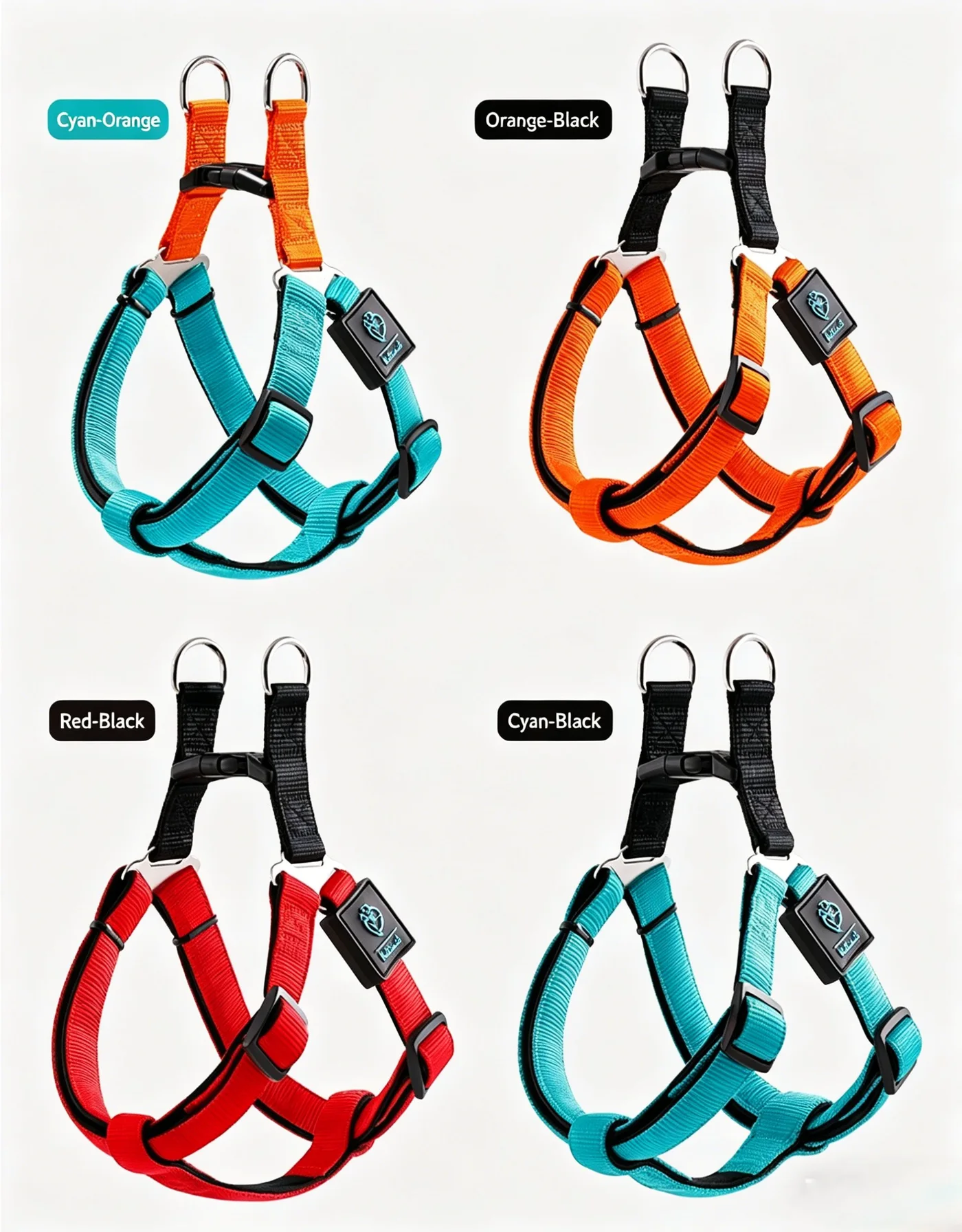 Color-Block Dog Harness-1