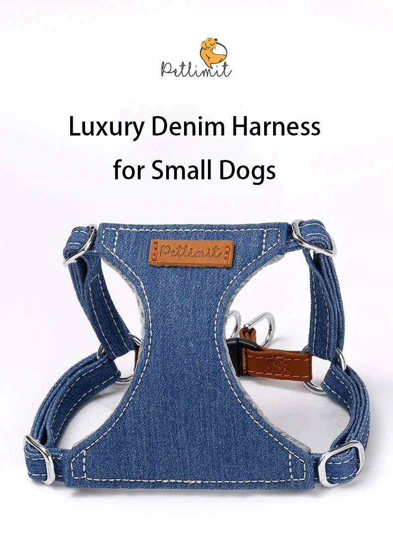 Denim Small-Dog Harness