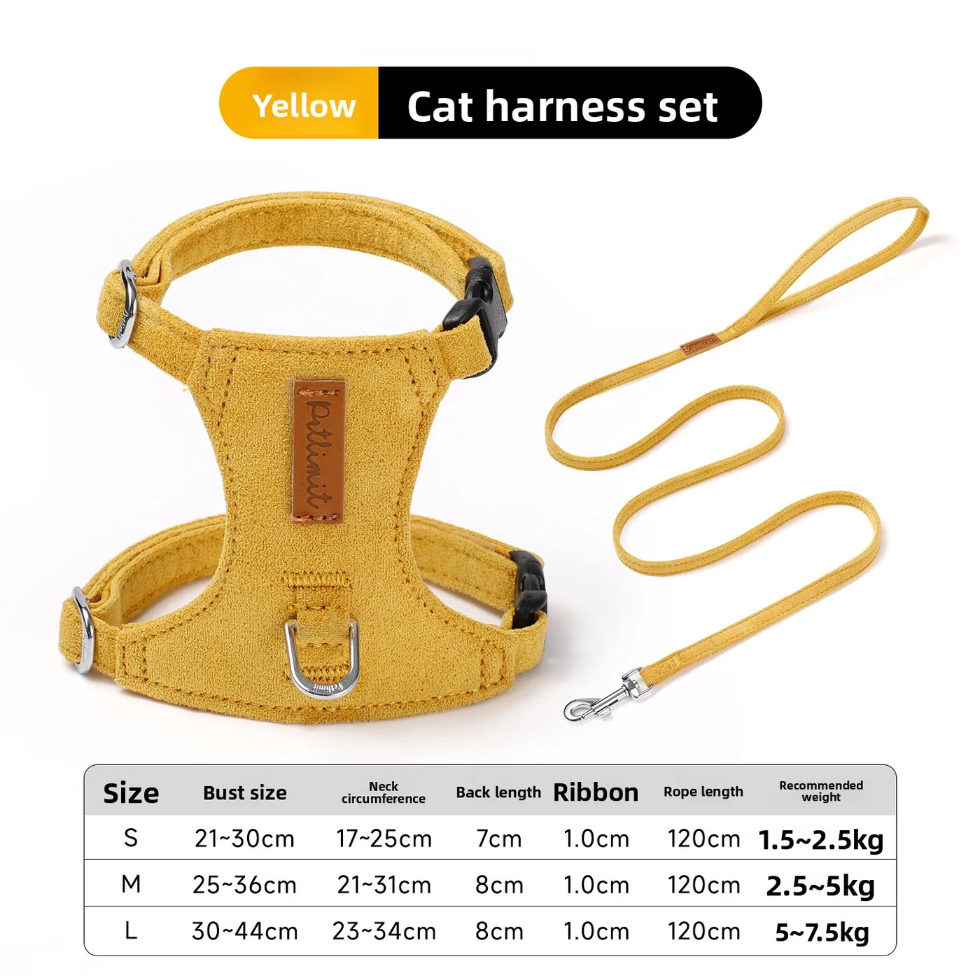 Velvet H-Style Cat Harness Set-2
